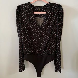 AFRM Nordstrom Tiny Roses Bodysuit M